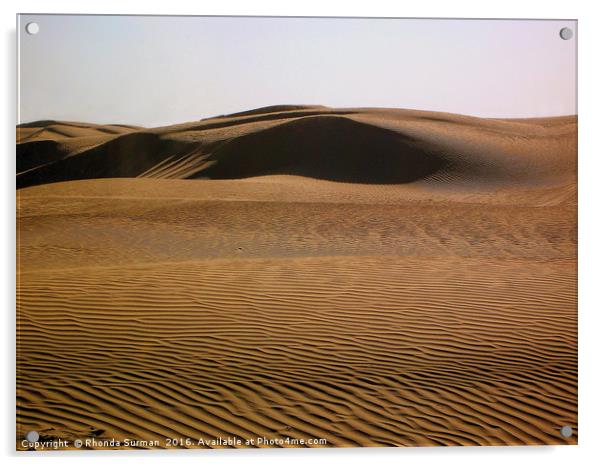 Deserted Arabian Desert Acrylic by Rhonda Surman