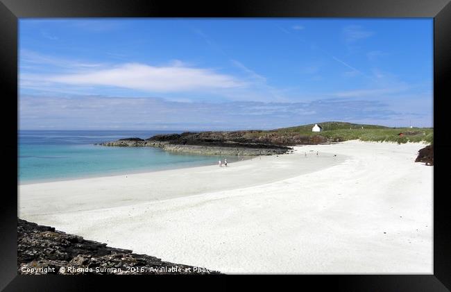 White sands at Clachtoll beach Framed Print by Rhonda Surman