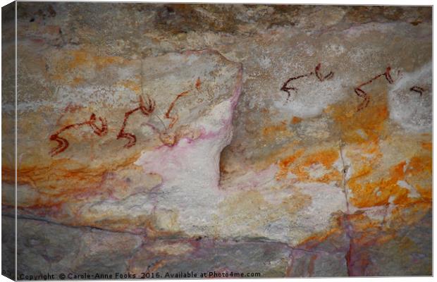 Aboriginal Rock Art Canvas Print by Carole-Anne Fooks