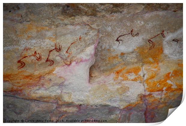 Aboriginal Rock Art Print by Carole-Anne Fooks