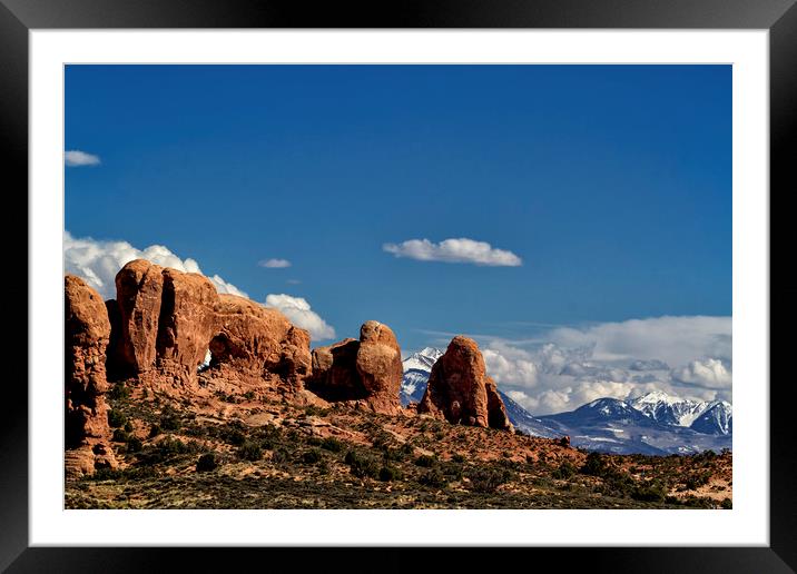 Between Two Worlds - Arches National Park Framed Mounted Print by Belinda Greb