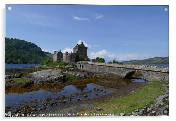 Eilean Donan Castle Acrylic by jim scotland fine art