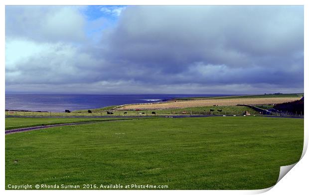 View of the Pentland Firth from the Castle of Mey Print by Rhonda Surman