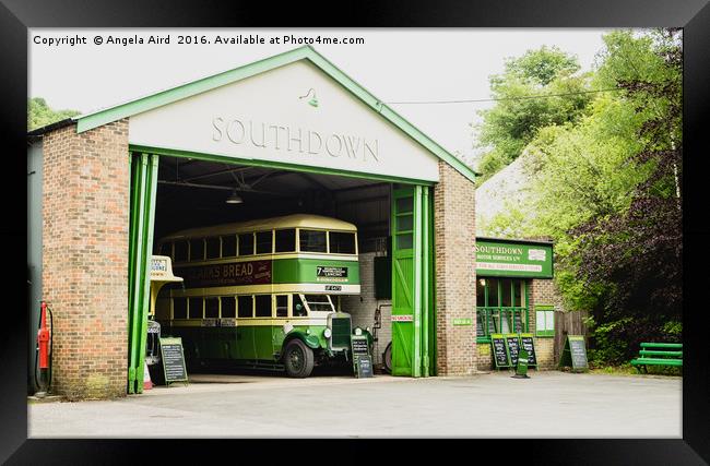 Southdown Bus Framed Print by Angela Aird