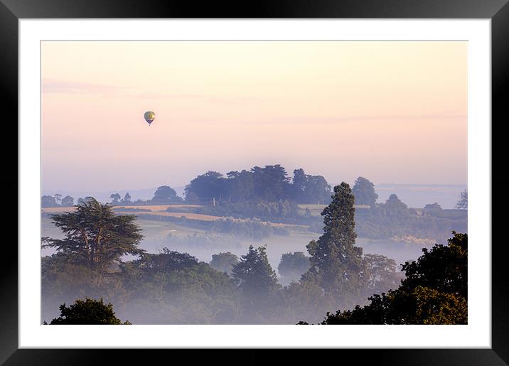Hot Air Balloon at Dawn Framed Mounted Print by Stuart Thomas