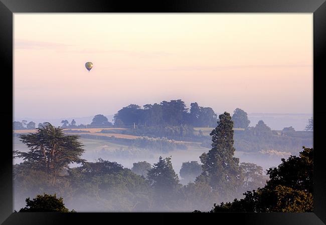 Hot Air Balloon at Dawn Framed Print by Stuart Thomas