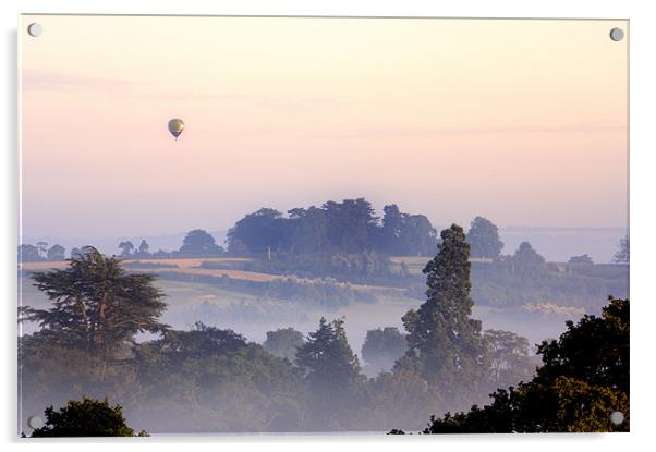Hot Air Balloon at Dawn Acrylic by Stuart Thomas