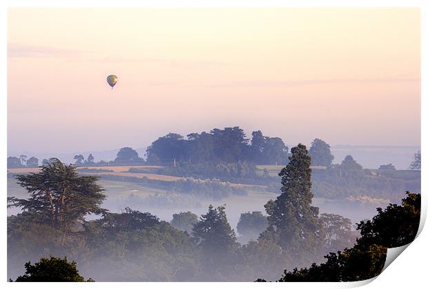 Hot Air Balloon at Dawn Print by Stuart Thomas