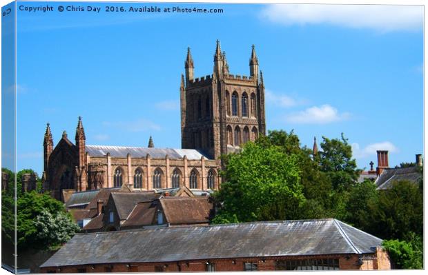 Hereford Cathedral Canvas Print by Chris Day