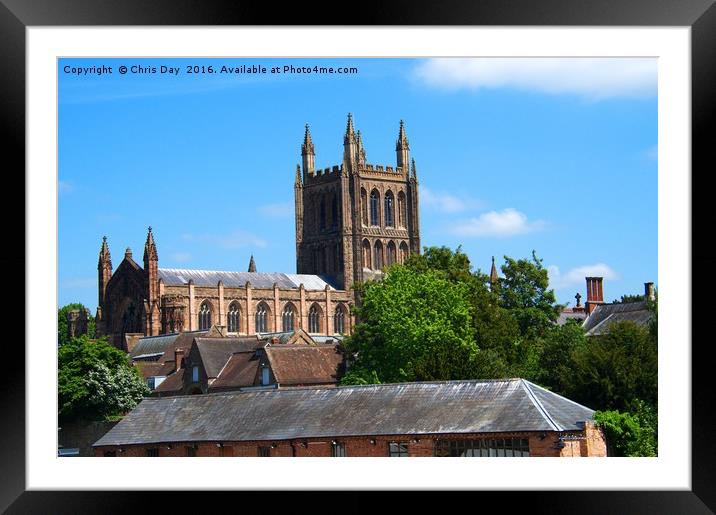 Hereford Cathedral Framed Mounted Print by Chris Day