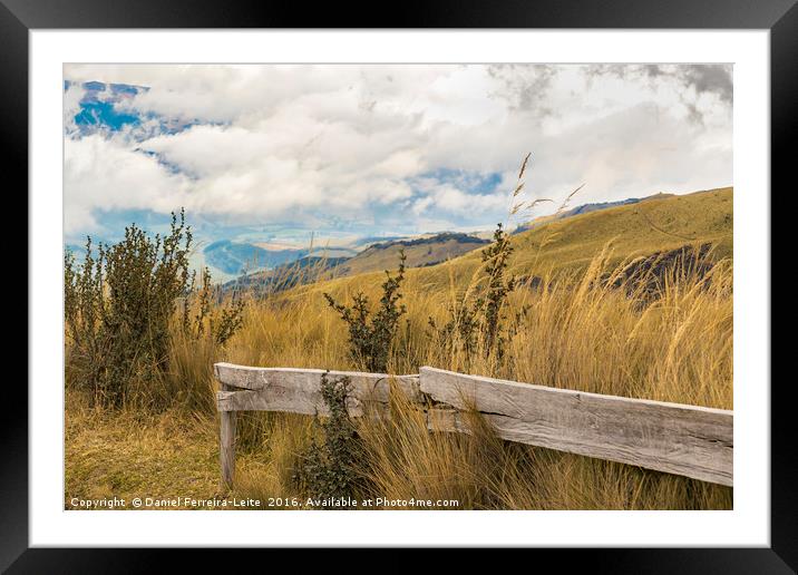 Trekking Road Andes Range Quito Ecuador Framed Mounted Print by Daniel Ferreira-Leite