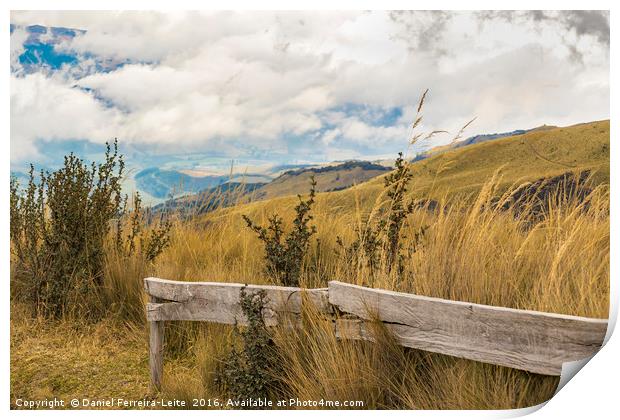Trekking Road Andes Range Quito Ecuador Print by Daniel Ferreira-Leite