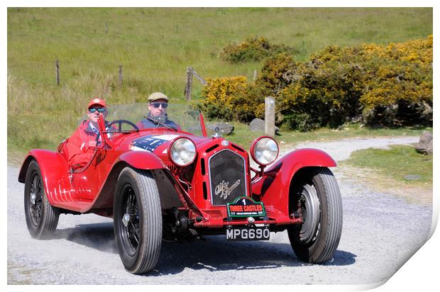 1932 Alfa Romeo 8C Touring Spider Print by Harvey Hudson