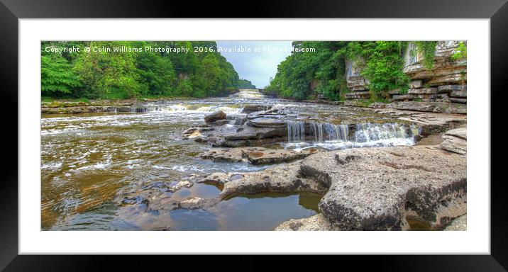 Lower Falls Aysgarth Panorama  - Yorkshire Dales Framed Mounted Print by Colin Williams Photography