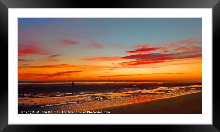Another place at Sunset Framed Mounted Print by John Wain