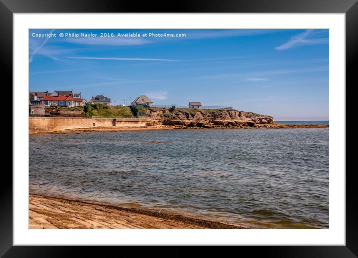 View North across Cullercoats Bay Framed Mounted Print by Naylor's Photography
