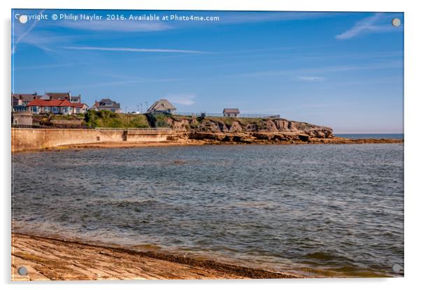 View North across Cullercoats Bay Acrylic by Naylor's Photography