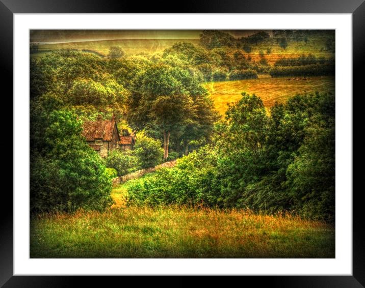The Village. Framed Mounted Print by Heather Goodwin