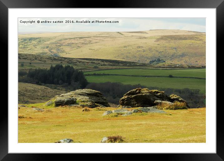 UP AND DOWN MOOR Framed Mounted Print by andrew saxton