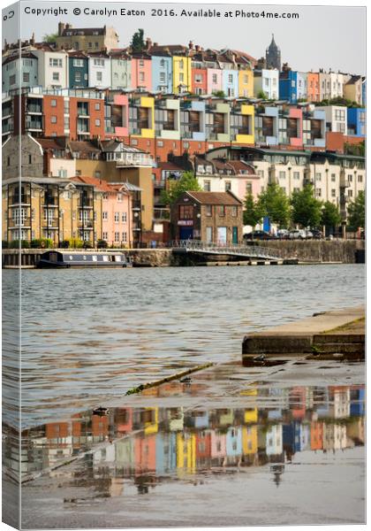 Bristol Docks Reflected Canvas Print by Carolyn Eaton