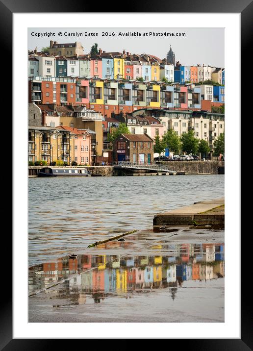 Bristol Docks Reflected Framed Mounted Print by Carolyn Eaton