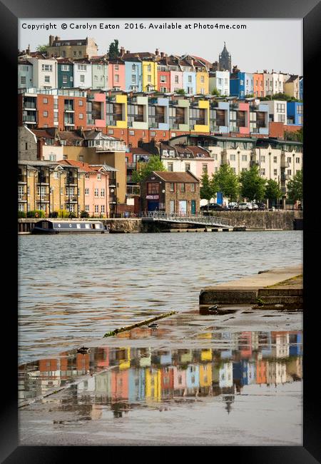 Bristol Docks Reflected Framed Print by Carolyn Eaton