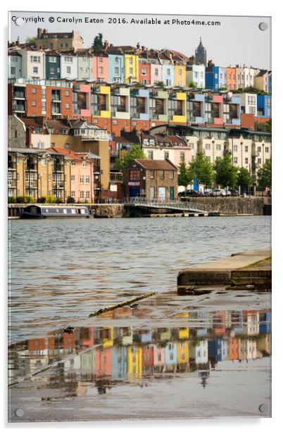 Bristol Docks Reflected Acrylic by Carolyn Eaton