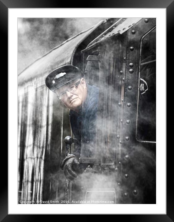 The Train Driver Framed Mounted Print by David Smith