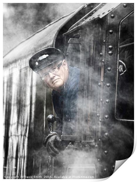 The Train Driver Print by David Smith