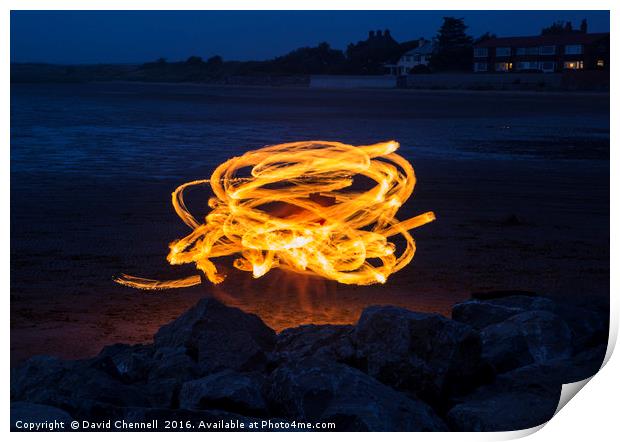 Dancing With Fire  Print by David Chennell