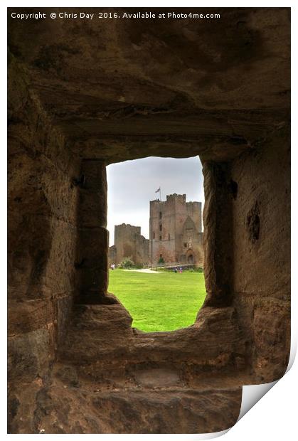 Ludlow Castle Print by Chris Day