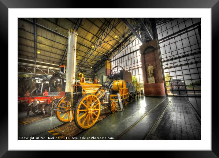 Stephenson's Rocket  Framed Mounted Print by Rob Hawkins