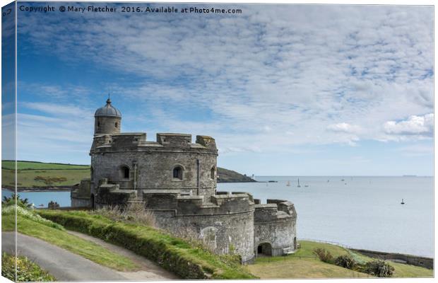 St Mawes Castle Canvas Print by Mary Fletcher