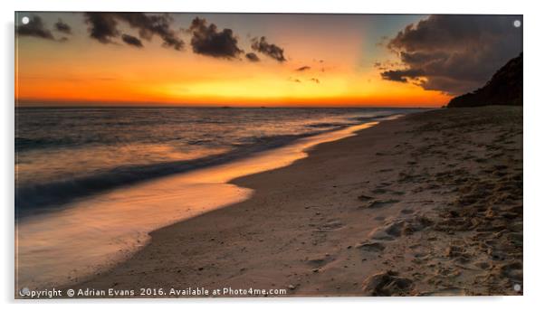 Sunset Boracay Philippines Acrylic by Adrian Evans
