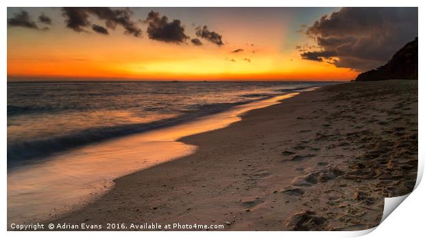 Sunset Boracay Philippines Print by Adrian Evans