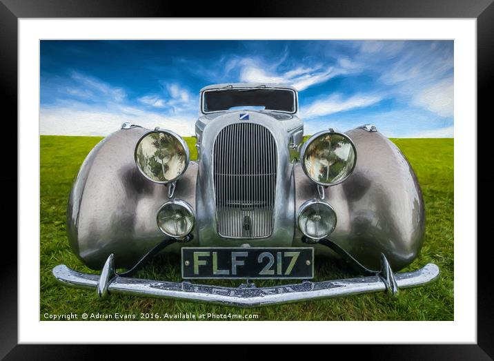 Talbot T23 Figoni et Falaschi Coupé Framed Mounted Print by Adrian Evans