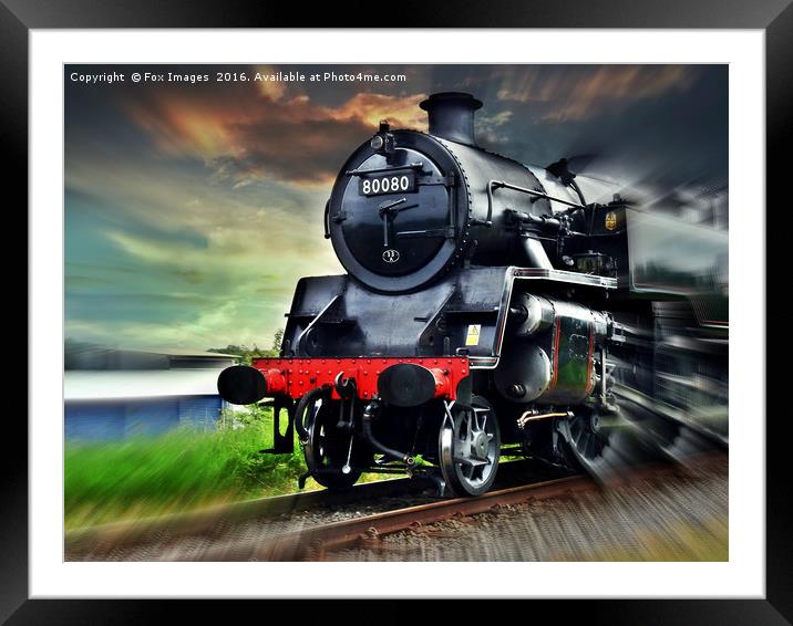 Locomotive 80080 train Framed Mounted Print by Derrick Fox Lomax