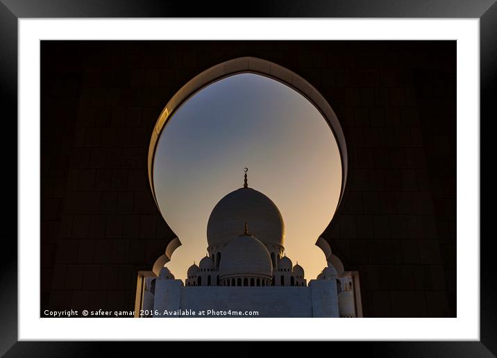 The Grand Mosque  Framed Mounted Print by safeer qamar