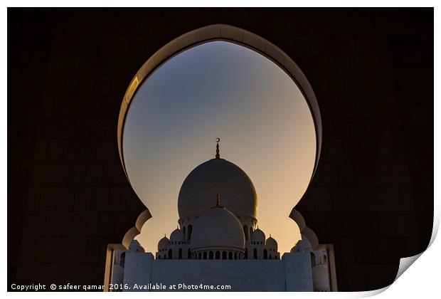 The Grand Mosque  Print by safeer qamar