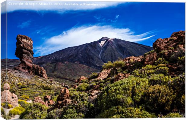 Mount Teide - Tenerife Canvas Print by Reg K Atkinson