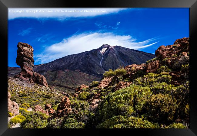 Mount Teide - Tenerife Framed Print by Reg K Atkinson