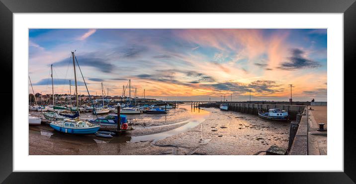 Ryde Harbour Panorama Framed Mounted Print by Wight Landscapes
