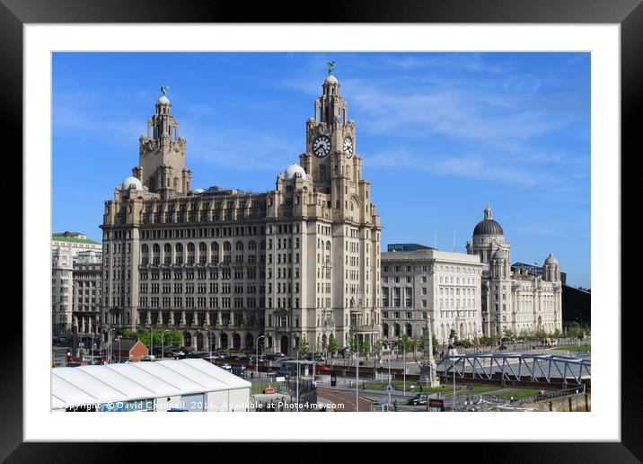 Liverpool 3 Graces  Framed Mounted Print by David Chennell