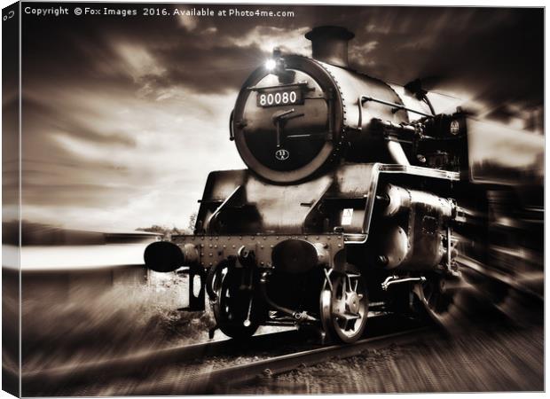 Locomotive 80080 train Canvas Print by Derrick Fox Lomax