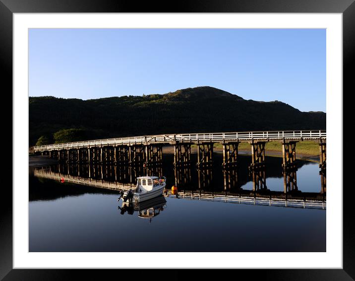 The Wooden Toll Bridge Framed Mounted Print by Harvey Hudson