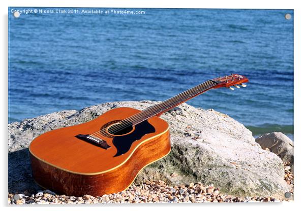 Serenade by the Sea Acrylic by Nicola Clark