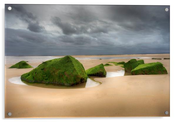 Dornoch Beach Acrylic by Alan Simpson