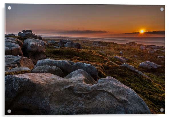 Barrow Stones Sunset 2 Acrylic by Paul Andrews