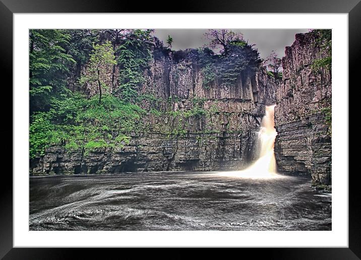 High Force HDR Framed Mounted Print by kevin wise