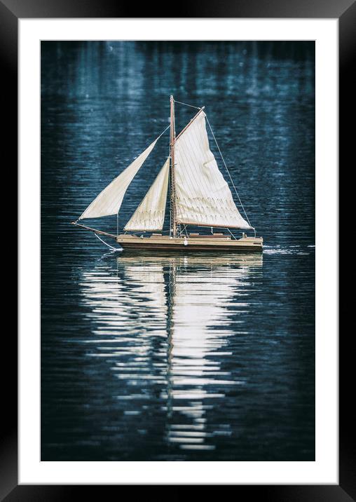 The lone boat.  Framed Mounted Print by Jonathan Thirkell